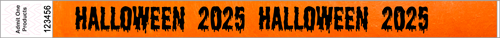 3/4&quot; Halloween Year Tyvek Wristbands