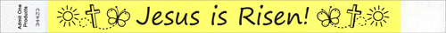 3/4&quot; Jesus Is Risen Tyvek Wristbands
