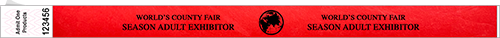3/4&quot; Litter-Free Custom Tyvek Wristband Text and Image 1