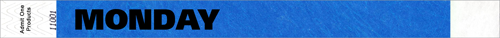 3/4&quot; MONDAY Tyvek Wristbands