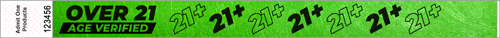 3/4&quot; Over 21 - Age Verified Tyvek Wristbands