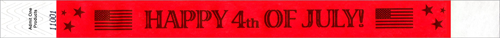 3/4&quot; Happy 4th of July Tyvek Wristbands