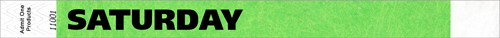 3/4&quot; SATURDAY Tyvek Wristbands