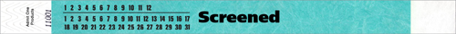 3/4&quot; Screened Dates Tyvek Wristbands