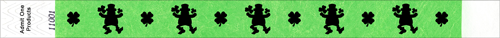 3/4&quot; Leprechaun and Clover Leaf Tyvek Wristbands