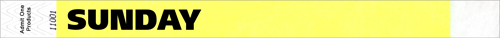 3/4&quot; SUNDAY Tyvek Wristbands