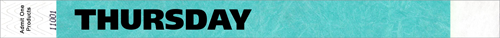 3/4&quot; THURSDAY Tyvek Wristbands