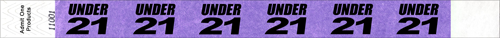 3/4&quot; Under 21 Style 2 Tyvek Wristbands