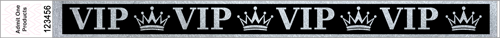 3/4" Knockout VIP Crown Tyvek Wristbands