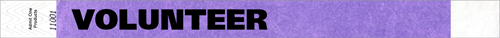 3/4&quot; VOLUNTEER Tyvek Wristbands