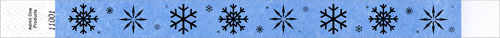 3/4&quot; Christmas Snowflakes Tyvek Wristbands
