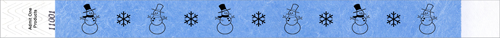 3/4&quot; Christmas Snowman Tyvek Wristbands