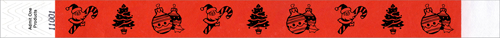 3/4&quot; Christmas Time Tyvek Wristbands
