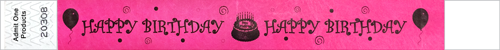 1&quot; Happy Birthday Tyvek Wristbands - Boxes of 500