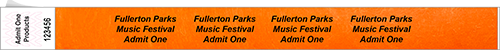 1&quot; Litter-Free Custom Tyvek Wristband Text Repeated