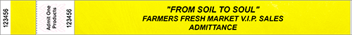 FastPrint 1&quot; Stubbed Tyvek Wristbands with Text