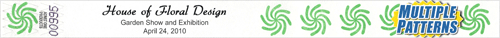 FastPrint 3/4&quot; Custom Pattern Tyvek Wristbands - Text Only