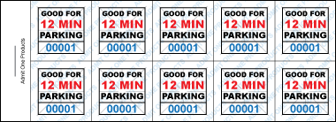 Validation Stamp Books with Blue Security - 12 min