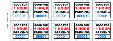 Validation Stamp Books with Blue Security - 1 hour