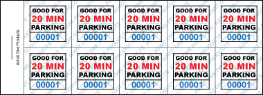 Validation Stamp Books with Blue Security - 20 min