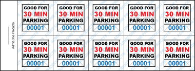 Validation Stamp Books with Blue Security - 30 min