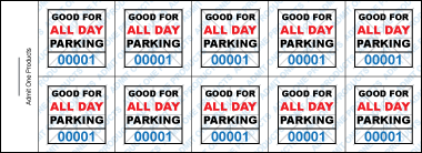 Validation Stamp Books with Blue Security - All Day