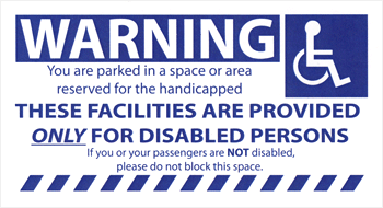 3-1/4&quot; x 6&quot; Handicap Violation Sticker