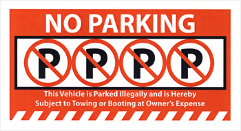 3-1/4&quot; x 6&quot; No Parking Violation Sticker