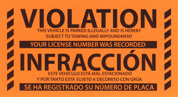 3-1/4&quot; x 6&quot; Infraccion Removable Sticker