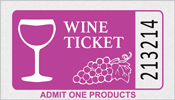 Wine - Extra Lite Single Roll Tickets